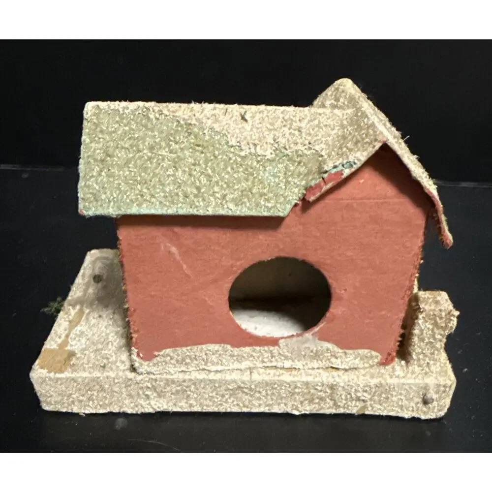 Putz House Japan Christmas Cardboard Glitter House Vintage Decor Building Japan